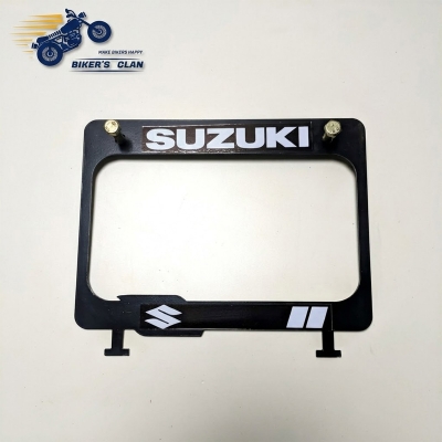 Picture of Number Plate Frame Licence Plate Frame Holder Licence Plate Top Cover Suz-uki Suzoki Gixxer - Bikers Clan