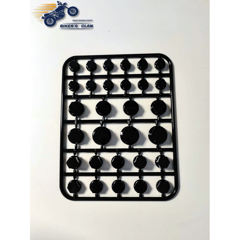 Picture of Universal Motorcycle Screw Nut Bolt Cap Cover Kit Nut Cap Cover- Black - Bikers Clan