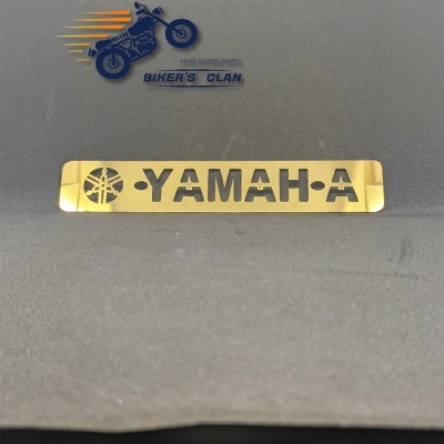Picture of Motorcycle Name Plate Metal Bike Number Plate Stainless Steel Bike Logo Plate – Yamaha - Bikers Clan
