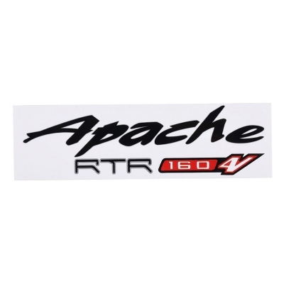 Picture of Motorcycle Front Name Plate Motorcycle Name Logo PVC Plastic- Apache - Bikers Clan