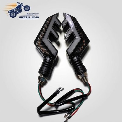 Picture of Led Turn Signal Lights Indicator Clignotant Blinker- Leaf Style (2pcs) - Bikers Clan