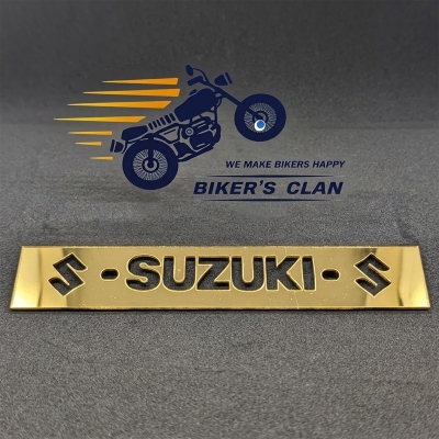 Picture of Motorcycle Name Plate Metal Bike Number Plate Stainless Steel Bike Logo Plate – Suzoki Gixxer S-U-Z-U-K-I - Bikers Clan