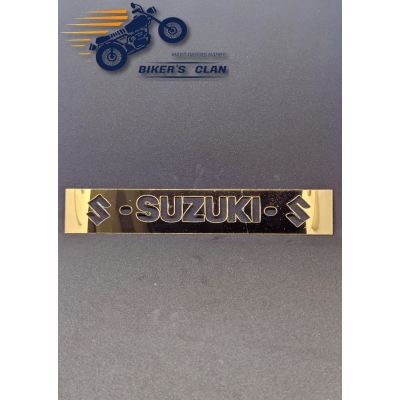 Picture of Motorcycle Name Plate Metal Bike Number Plate Stainless Steel Bike Logo Plate – Suzoki Gixxer S-U-Z-U-K-I - Bikers Clan