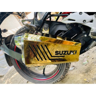 Picture of Suzuki Gixxer Silencer Cover, Hydraulic Guard & Steel Name Plate Package