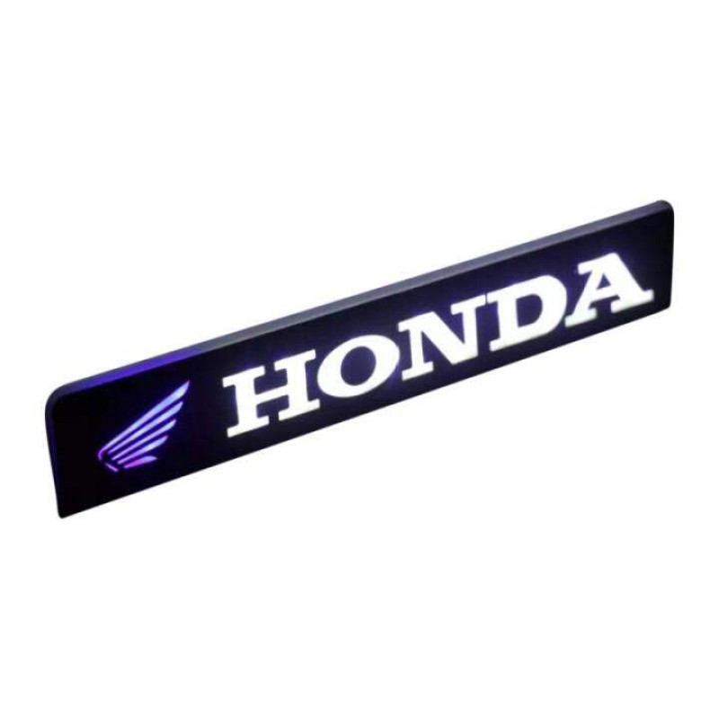 Picture of Motorcycle LED Logo Light Front Name Plate Led Light – Honda - Bikers Clan