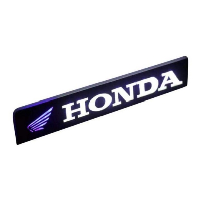 Picture of Motorcycle LED Logo Light Front Name Plate Led Light – Honda - Bikers Clan