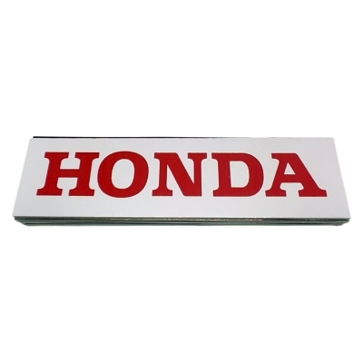 Picture of Motorcycle Front Name Plate Motorcycle Name Logo PVC Plastic- Honda - Bikers Clan