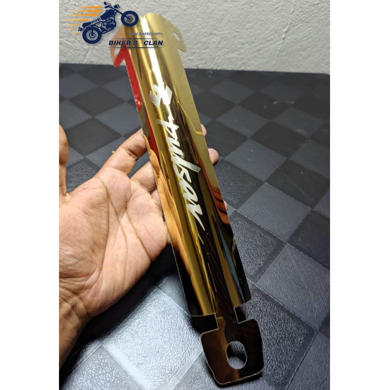 Picture of Motorcycle Shock Up Cover Metal- Pulsar - Bikers Clan - Gold