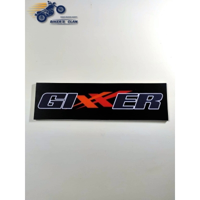 Picture of Motorcycle Front Name Plate Motorcycle Name Logo PVC Plastic- Suzoki Gixxer - Bikers Clan
