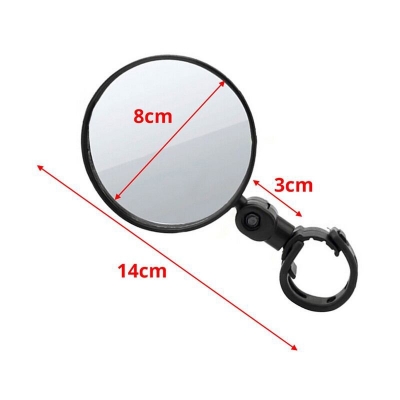 Picture of Handle Looking Glass for Motorcycle or Bicycle 360 Degree Mirror Looking Glass - Bikers Clan