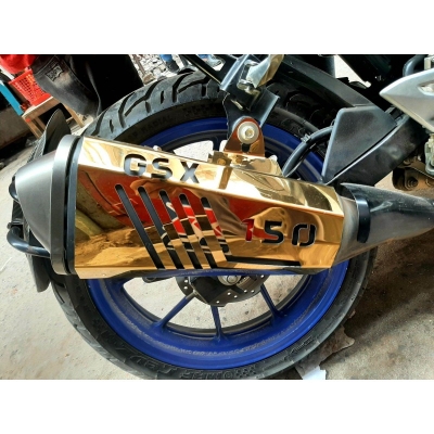 Picture of Suzoki GSXR Silencer Cover Heatguard Golden - Bikers Clan