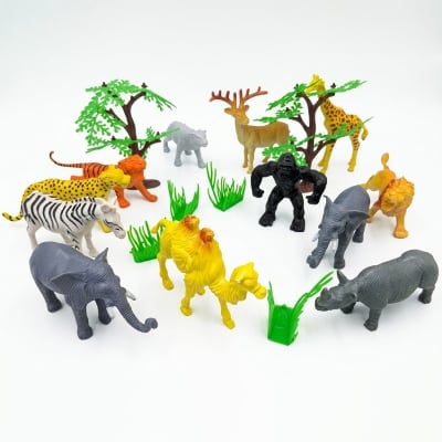 Picture of Animal Kingdom Set For Kids -(Multicolor) Tiny Animals Figures, Jungle Animal Toy Set Multicolor 