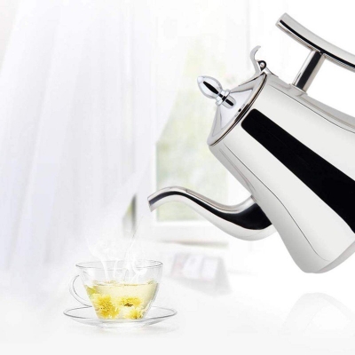 Picture of Stainless Steel KashiTeapot SilverWith Infuser Tea Filter Coffee Tea Kettle Water Kettle Drinkware (Fe-2 Ltr) Silver 