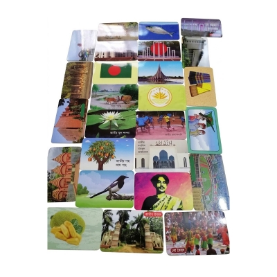 Picture of National Symbols of Bangladesh Flashcards pictures for kids- 36 Pcs Multicolor 
