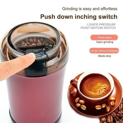 Picture of Mini Electric Blender Coffee Beans Chopper Superfine Powder Grinding Machine Milling Beans Grain Spices Electric Coffee Grinder Dry Mill Kitchen Grinder Blender Kitchen Tools Multicolor 