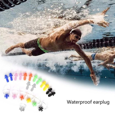 Picture of Swimming Nose Buds Ear Plugs Set Soft Silicone Swimmer Unisex Nose Buds & Earbuds Set For Adult & Children Multicolor 