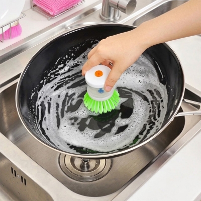 Picture of Kitchen Dish Cleaning Brush Uses Kitchen & Outdoor Multicolor- 2ps