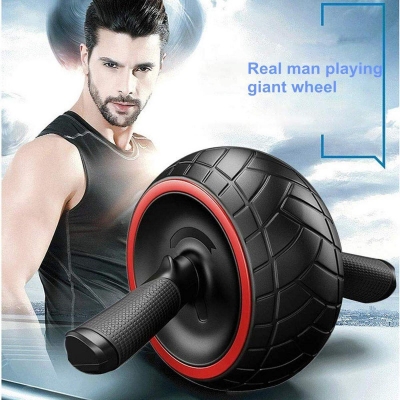Picture of High Quality Exercise Equipment Large Silent Body Building Ab Wheel Abdominal Wheel Roller Trainer Fitness (Black)