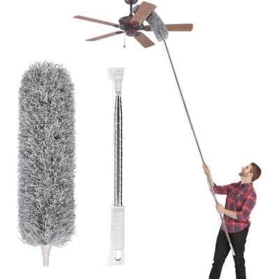 Picture of Ceiling Fan Cleaning Brush | Microfiber Fan Duster Long Handle | Fan Cleaning Flexible Mop for Home, Car, Kitchen, Office | Extendable Duster  