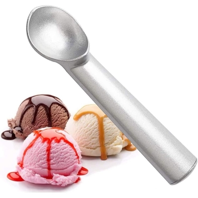 Picture of Ice Cream Scoop, 2.5 Ounce Non-Stick Anti-Freeze Ice Cream Scooper All Aluminum Uncoated Design Ice Cream Scoop Spoon for Professional Kitchen Multicolor 