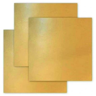 Picture of 1 pound- Cake Base MDF Board (Golden) 8' INCH (Square Pack of 5)  