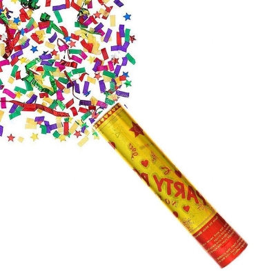 Picture of Party Poppers (24 Inch) 2 Pcs- for Parties, Birthdays, Weddings, and More Multicolor 