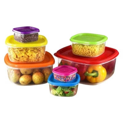 Picture of Food Container Set / Rainbow Storage Box for Multi Use 7pcs Multicolor 