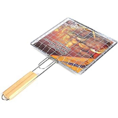 Picture of Stainless Steel Portable BBQ Grill Net Clip – Silver