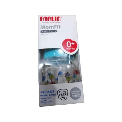 Picture of FARLIN Heat Resistant Glass Feeding Bottle- 60ml Multicolor 