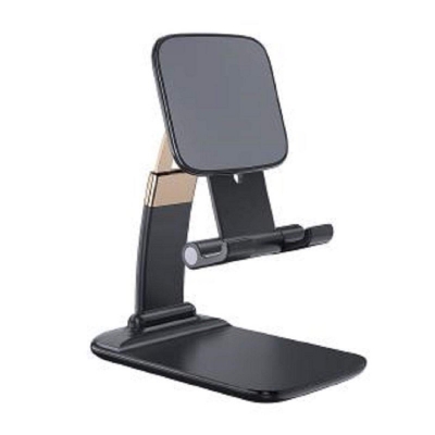 Picture of Gravity Desk Holder Mobile Phone Stand For iPhone iPad Tablet Foldable Table Desktop Android Cell Phone Stand Support Black 