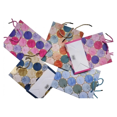 Picture of Gift Bags- Shopping Tote Bag- Present Bags- Glossy Gift Bags for Party / Wedding- (Multicolor 1 Pcs) 