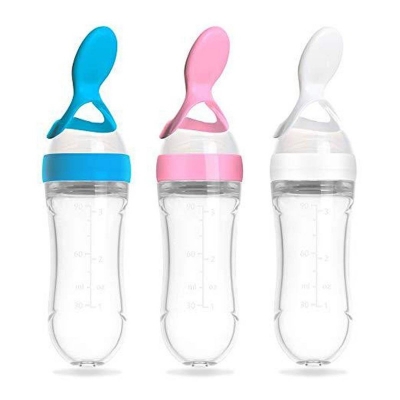 Picture of Silicone Baby Food Dispensing Spoon & Feeder Multicolor 
