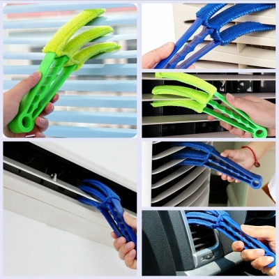 Picture of Microfiber Blind Cleaner With Flexible Dusting Claws To Clean Two Slats At Once!- 1pcs Multicolor 