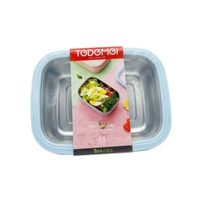 Picture of Stainless Steel Tiffin Lunch Box Leak Proof BPA-free 2.1 Liter (Sky)  