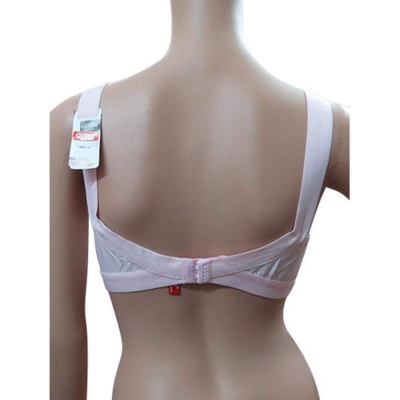 Picture of Best Quality Soft Cotton INDIAN GUDDI Bra 2pcs (Size-34)Pink & Beige
