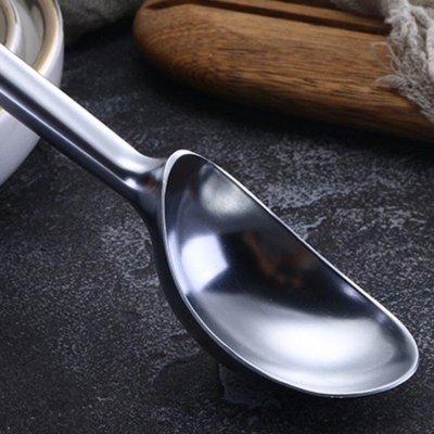 Picture of Ice Cream Scoop Professional Ice Cream Scooper Hard Ice Cream Spoon Stainless Steel- 1 Pcs Silver 