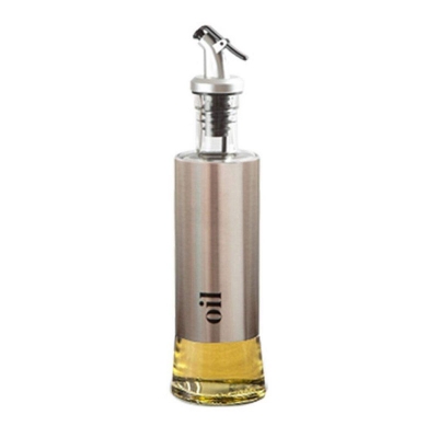 Picture of Oil Dispenser Glass and Stainless Steel Bottle for Kitchen 500ml / 17fl oz (1 Pcs bottle) Multicolor 