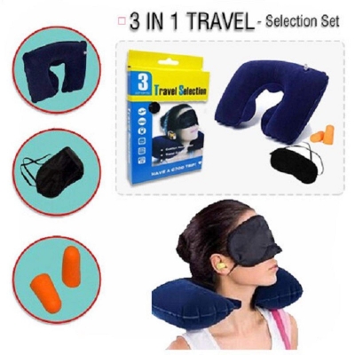 Picture of Travel selection 3 In 1 Trip Travel Kit-Ghar Pillow and Eye Shade Multicolor 