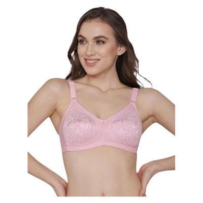 Picture of Kalyani pack of 3 non-padded Self printed cotton bra (40 Size)