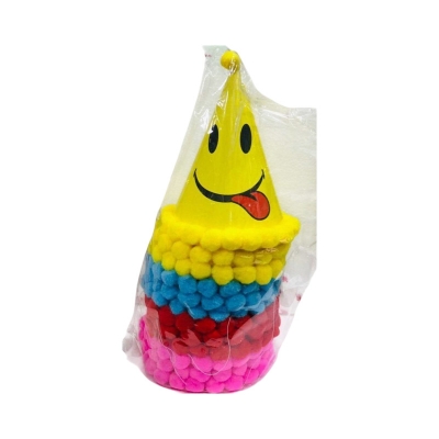 Picture of Happy Birthday caps 12 pieces Multicolor 
