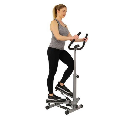 Picture of Portable Fitness Equipment Steppers Exercise Machines Adjustable Armrest Hydraulic Foot Machine Black 