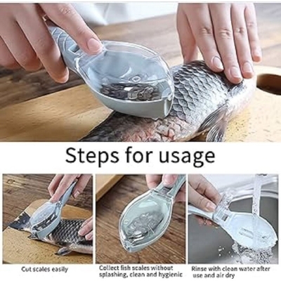 Picture of Fish Scaler, Fast Fish Scale Remover, Fish Descales Tool Skin Brush Scraping Cleaning Peeler Scraper 1Pcs Multicolor 