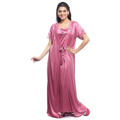 Picture of Honeymoon Night Dress (2 Ps) Pink 