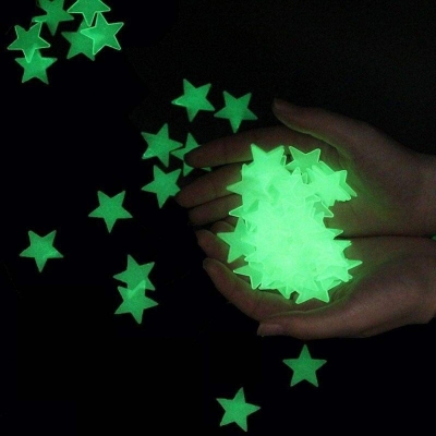 Picture of 3D Star Luminous Wall Stickers For Room Decoration Light green 