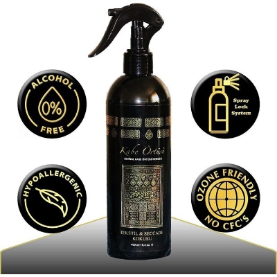 Picture of Kaaba's Cover Essence & Kiswah Fragrance Gilaf Spray - 400ml (Turkey) Black 