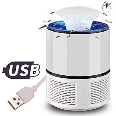 Picture of Mosquito Killer Lamp Anti-Mosquito Insect Killer Bug Zapper Non-toxic Mosquito Trap Light USB Charger - White