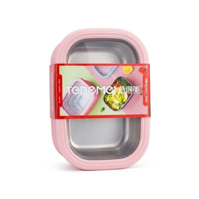 Picture of Stainless Steel Tiffin Lunch Box Leak Proof BPA-free 470 ml (Pink)