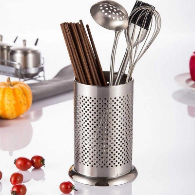 Picture of Stainless Steel Kitchen Drain Tableware Storage Racks Cutlery Chopsticks Spoon Fork Stationery Cosmetic Storage Racks Holder  