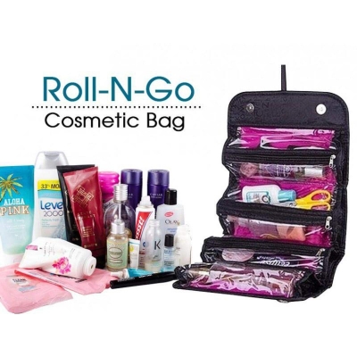 Picture of Cosmetic Bag For Travel Roll-N-Go Black 