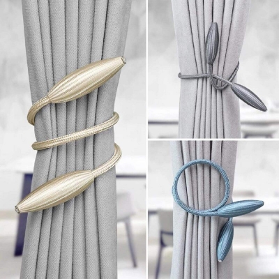 Picture of Arbitrary shape strong Curtain Tiebacks Alloy Hanging Belts Ropes Curtain Holdback Curtain Accessories- 1 Pair Multicolor 